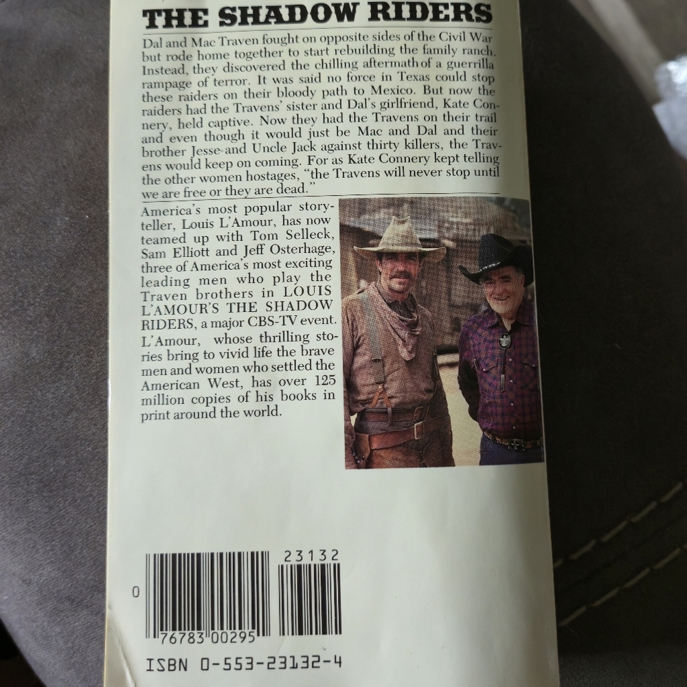 Louis L’Amour The Shadow Riders 1982 First Edition Paperback Western TV Tie-In - Picture 3 of 9